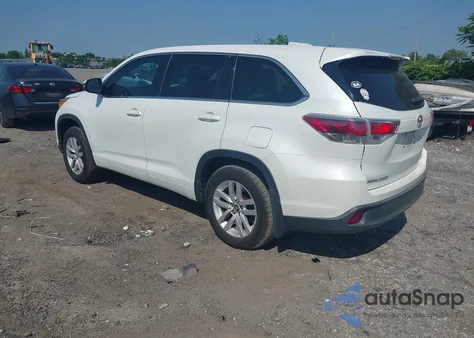 2016 Toyota Highlander Le V6 from USA, damaged, VIN 5TDBKRFH8GS281511